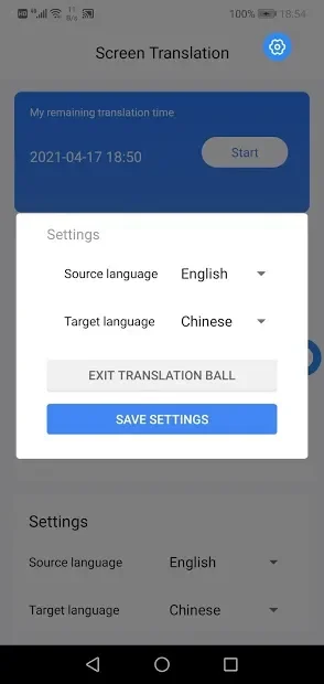 Screen translation